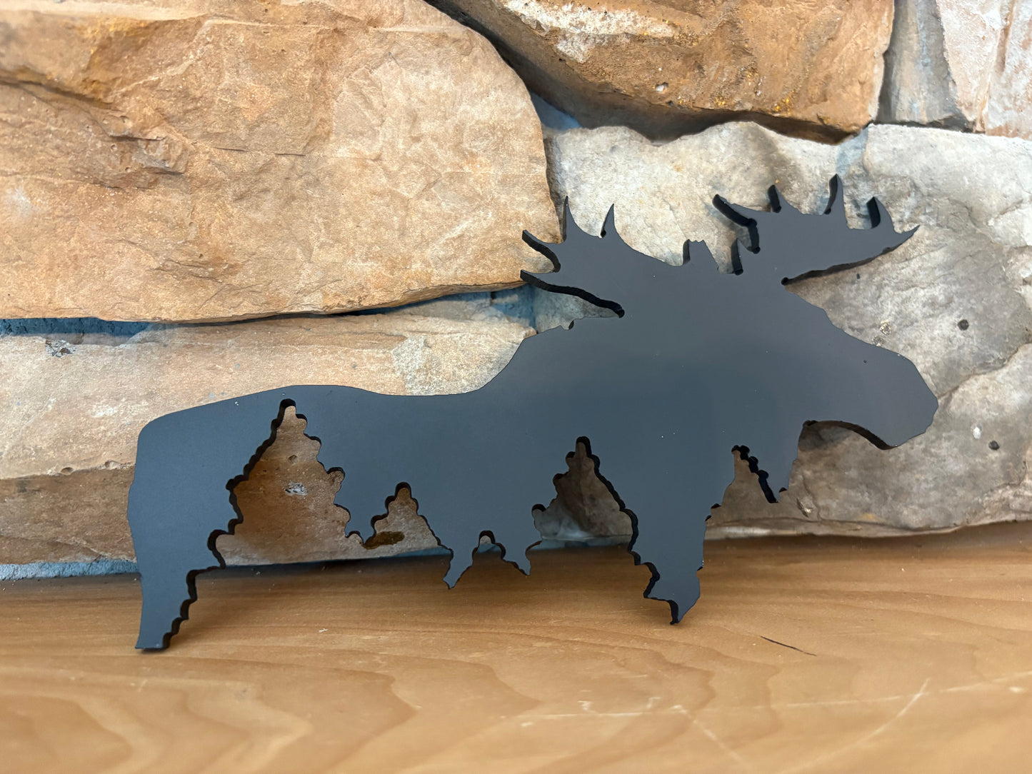 Moose with Trees Decoration