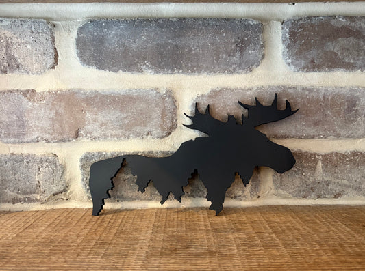 Moose with Trees Decoration