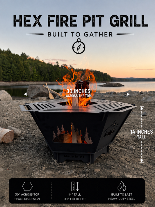 Hex Fire Pit Grill